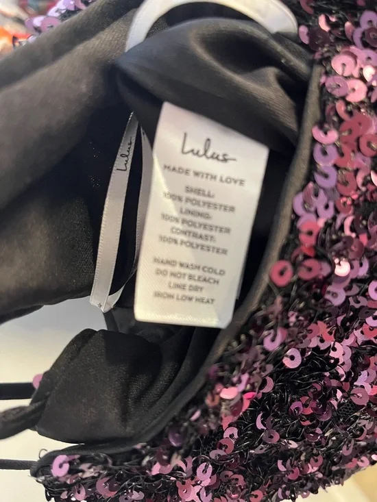 NWT Lulu’s Purple Sequin Romper Cocktail Party Small - Picture 9 of 9